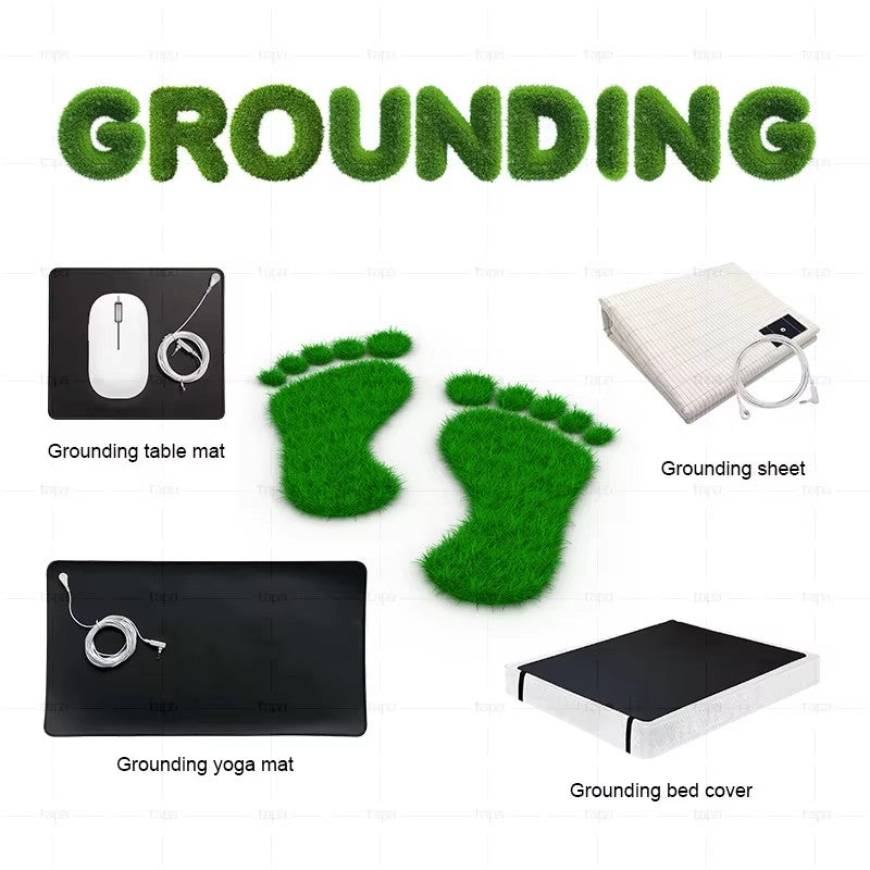 Earthing Grounding Mat Reduce Stress and Anxiety Universal Multifunctional Leather Rubber Mat Grounding Sheets