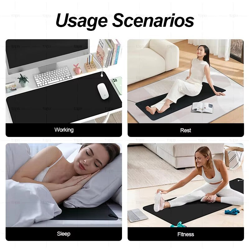 Earthing Grounding Mat Reduce Stress and Anxiety Universal Multifunctional Leather Rubber Mat Grounding Sheets