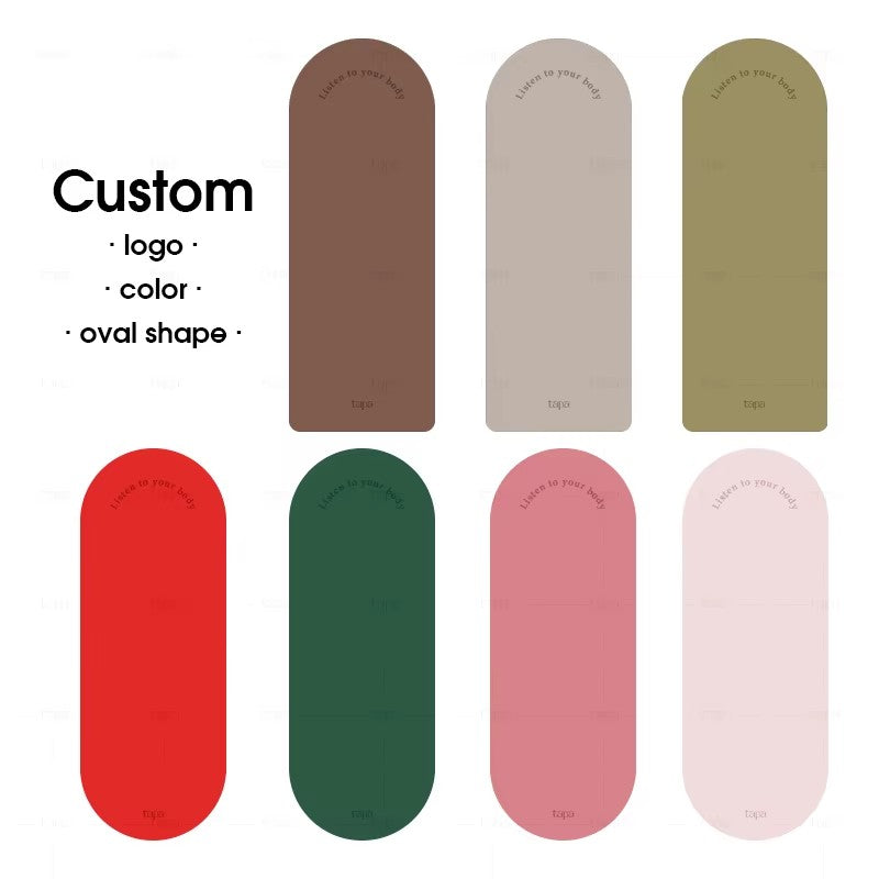 Custom Oval Yoga Mat Non Slip PU and Eco Friendly Natural Rubber Yoga Mat