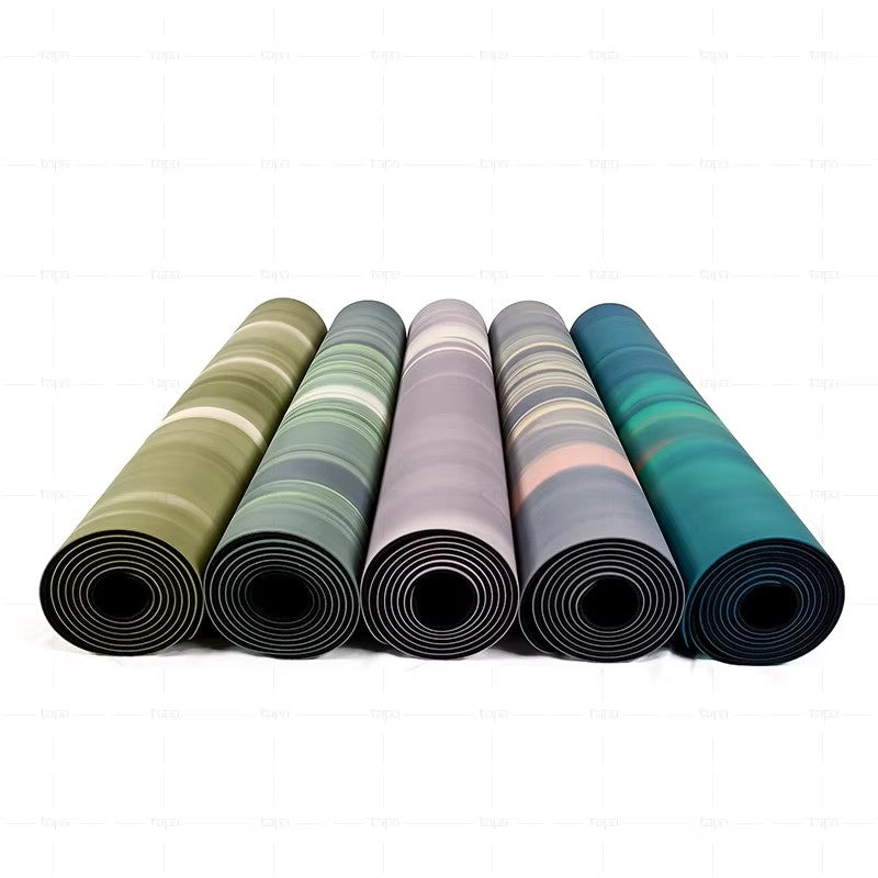 New Upgraded Coconut Fiber PU Rubber Yoga Mat Contrast Color Non Slip Yoga Mat Wholesale