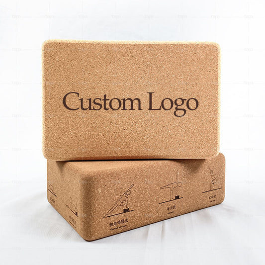 Drop Shipping Yoga Blocks with Custom Service Recycled Organic Cork Yoga Brick Wooden Yoga Block For Fitness