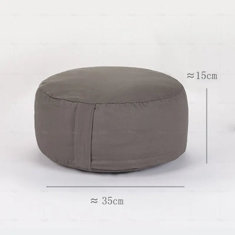 Custom Premium Natural Buckwheat Hull Meditation Cushion Floor Pillow For Home Office Outdoor Round Yoga Bolsters Cushions