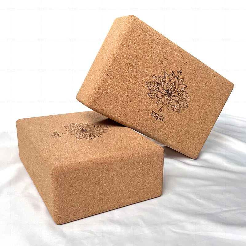 Drop Shipping Yoga Blocks with Custom Service Recycled Organic Cork Yoga Brick Wooden Yoga Block For Fitness