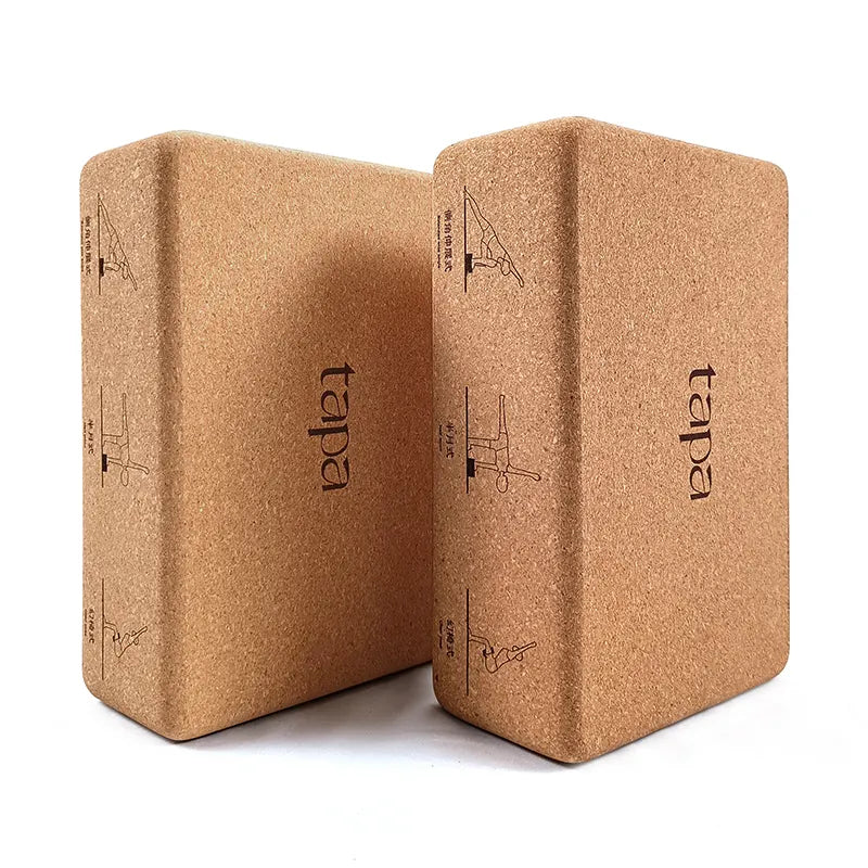 Drop Shipping Yoga Blocks with Custom Service Recycled Organic Cork Yoga Brick Wooden Yoga Block For Fitness