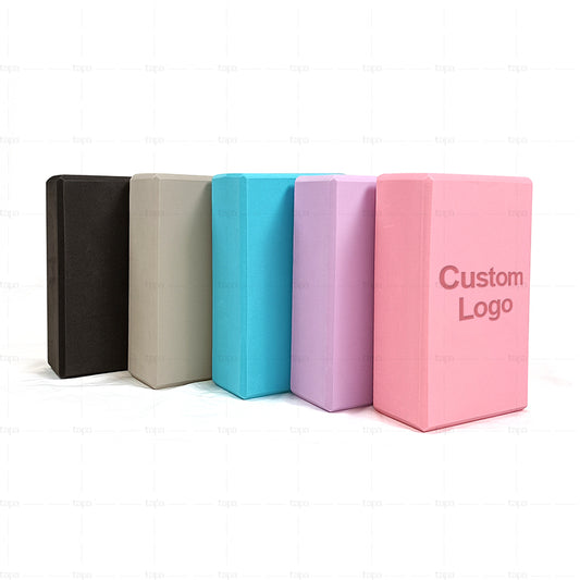 Wholesale Yoga Blocks With Logo Custom Branded Eva Yoga Block Sets Light Weight Multiple Colors Pilates Massage Tool Yoga Block