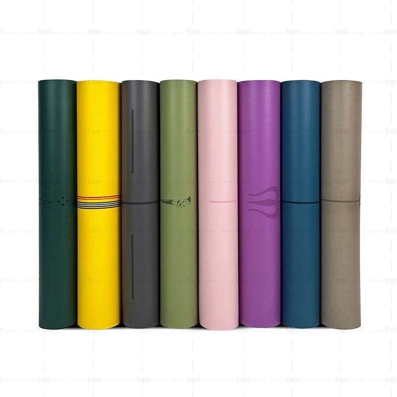 Dropshiping Product 2023 Natural Rubber Eco Friendly Non Slip PU Yoga Mat Blue Custom Logo